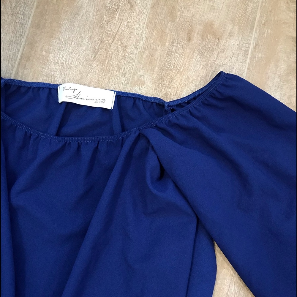 Royal Blue off the shoulder
